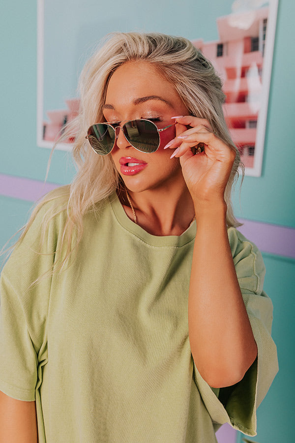 Sunny Forecast Aviators in Gold Image - 1