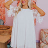 Magic Melody Pleated Mini Dress In Ivory Image - 1