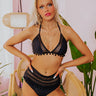 Cozumel Adventure Pom Bikini Top in Black Image - 1
