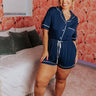 Classic Cuddles Pajama Shorts In Navy Curves Image - 1