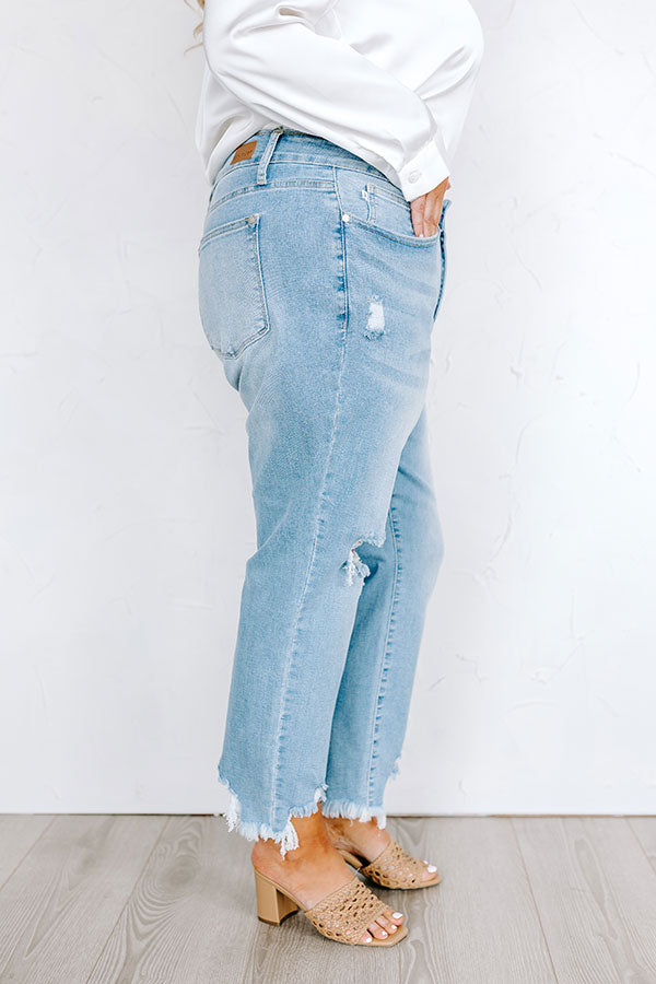 Judy Blue The Kimora Midrise Distressed Jean Curves Image - 2