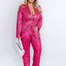 Alluring Avenue Sequin Blazer in Fuchsia Curves Image - 1
