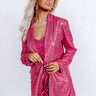 Alluring Avenue Sequin Blazer in Fuchsia Image - 1