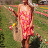 Salty Breeze Babe Shift Dress In Hot Pink Image - 1