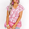 Blossom Boulevard Babydoll Top In Fuchsia Image - 1