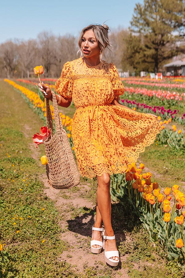 Forever Chic Crochet Mini Dress Image - 4