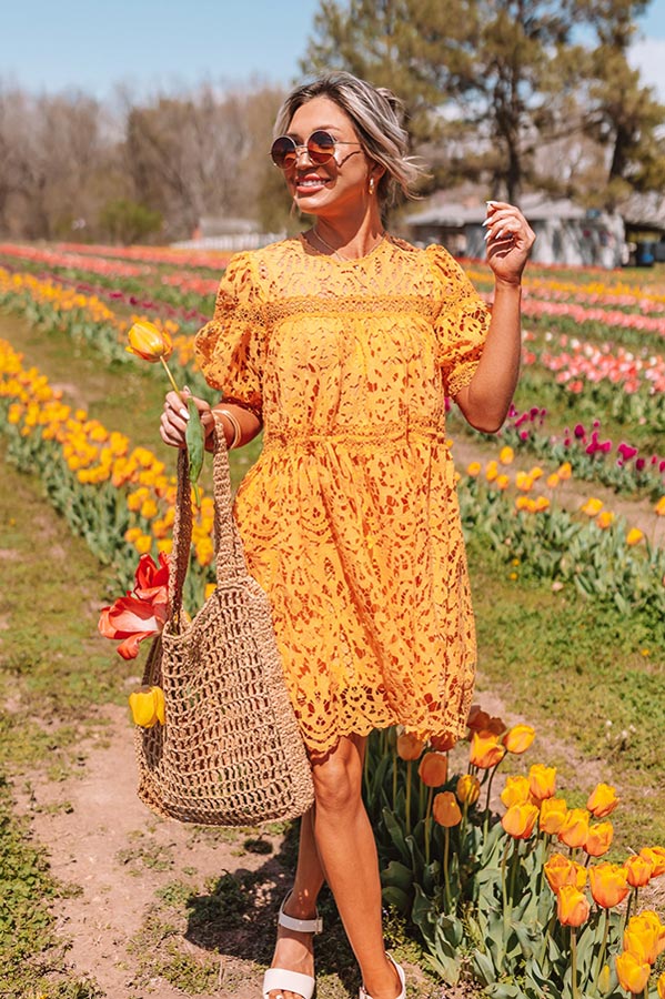 Forever Chic Crochet Mini Dress Image - 5