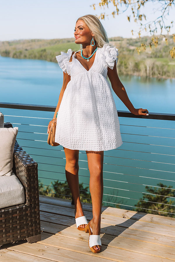 Spring It On Gingham Babydoll Romper In White