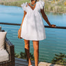 Spring It On Gingham Babydoll Romper In White Image - 1