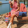 Red, White, and True Gingham Romper Image - 1