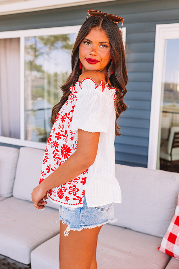 Vacay Needed Embroidered Top Image - 2