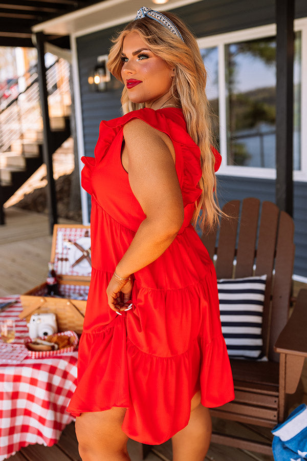 Miracles Everywhere Babydoll Dress In Red Curves Image - 3