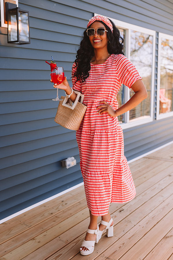 Freedom Rings Gingham Midi Image - 2