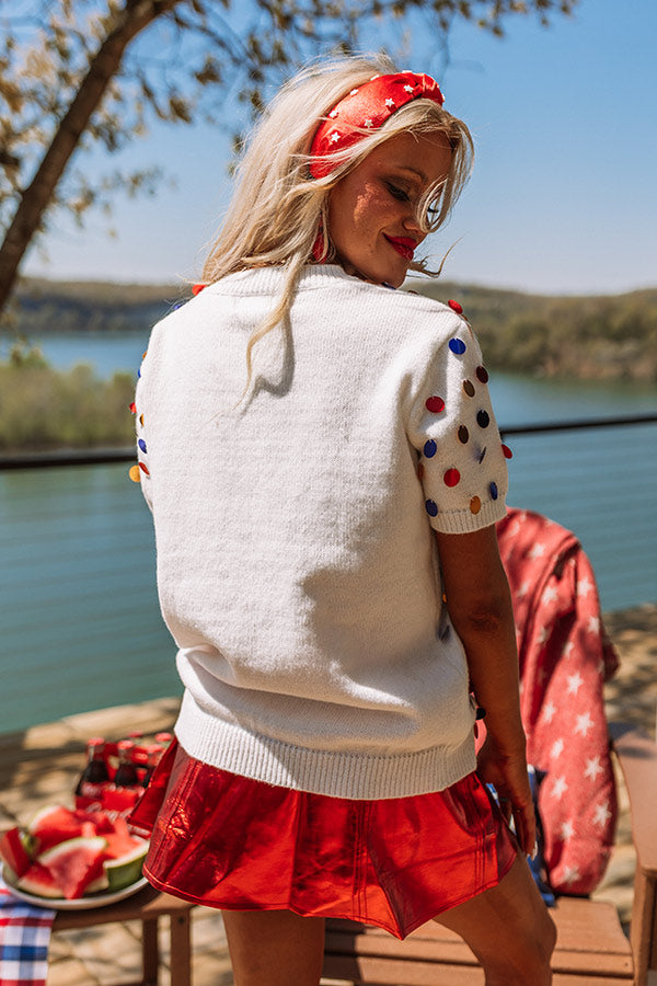 USA Pride Sequin Sweater Top Image - 1