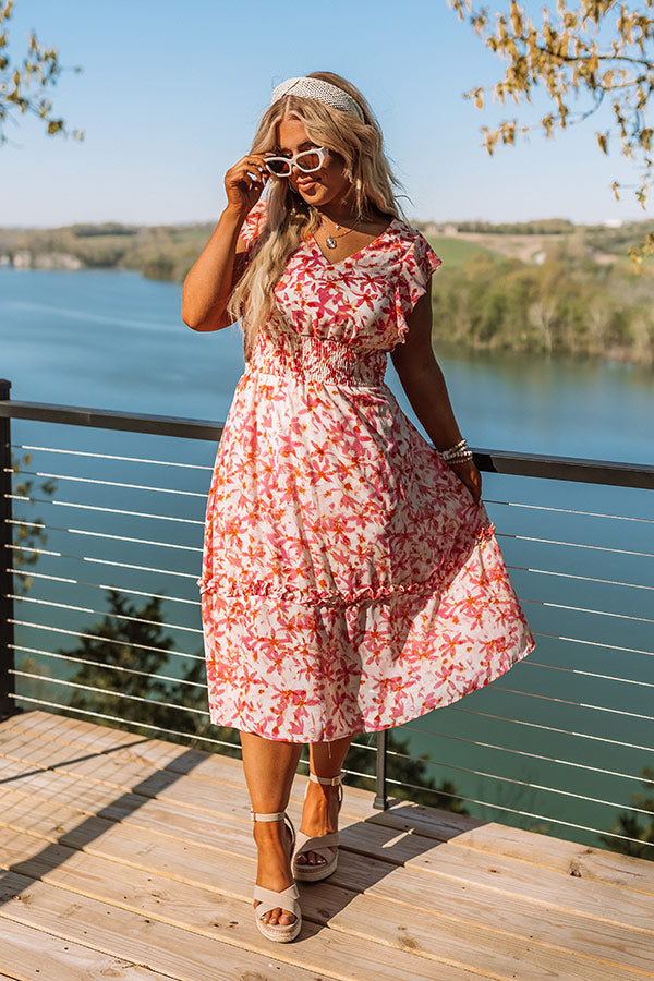 Puerto Vallarta Floral Midi Curves Image - 1