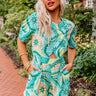Coastal Comforts Romper In Kelly Green Image - 1