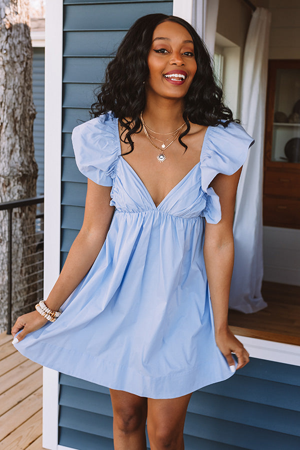 Happiness On The Way Mini Dress In Sky Blue Image - 2