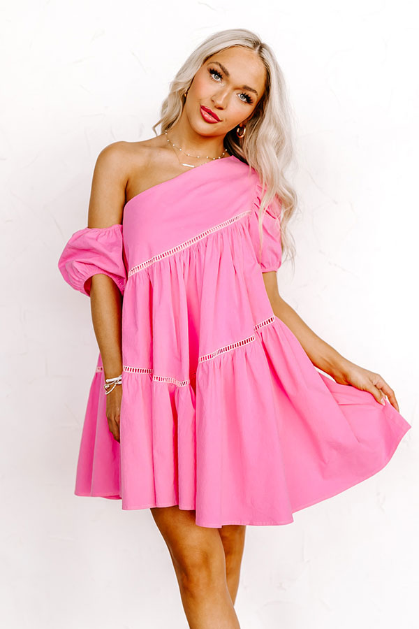 Champagne Boardwalk Mini Dress In Bubblegum Pink Image - 2