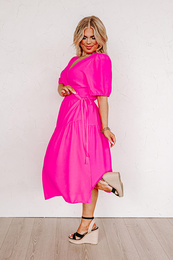 Boardwalk Crush Wrap Midi Curves Image - 2