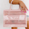 The Biana Patent Tote In Pink Image - 1