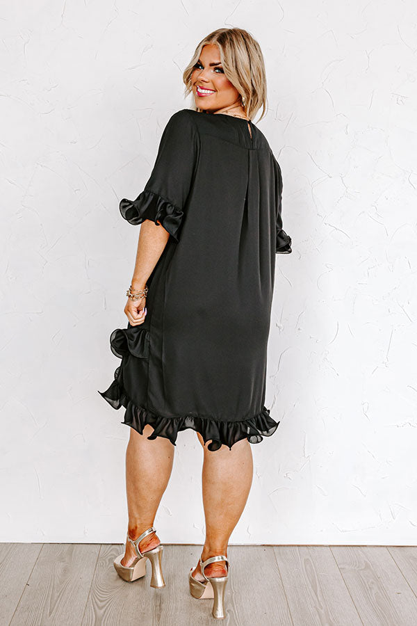 Ready To Dance Shift Dress In Black Curves Image - 3