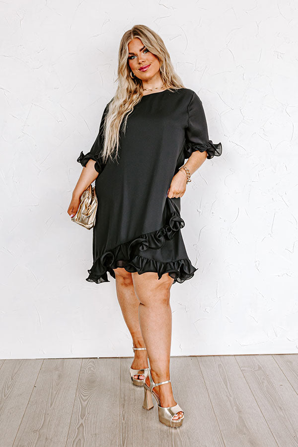 Ready To Dance Shift Dress In Black Curves Image - 1