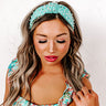 Shore About It Embellished Headband In Aqua Image - 1