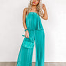 Share The Love Pleated Jumpsuit In Turquoise Image - 1