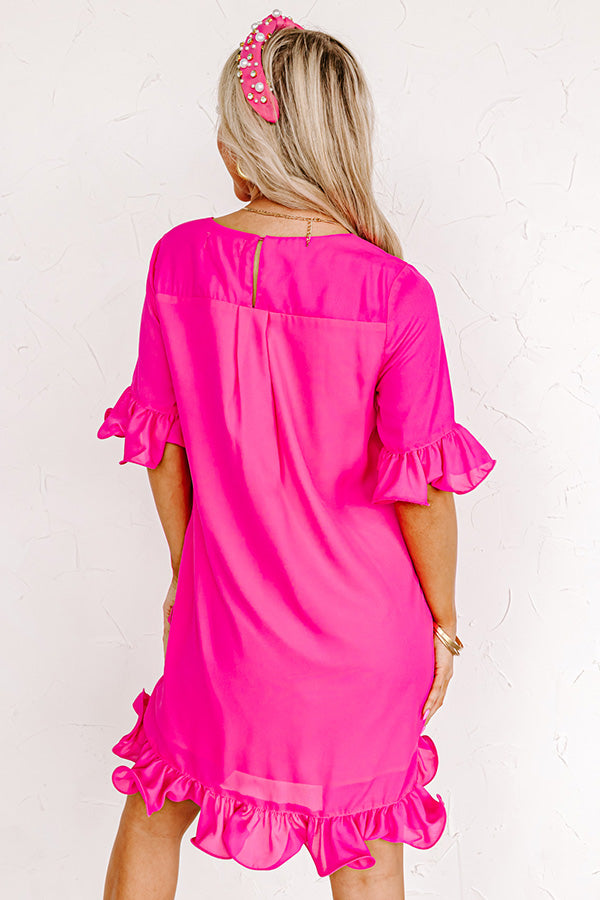 Ready To Dance Shift Dress In Hot Pink Image - 4
