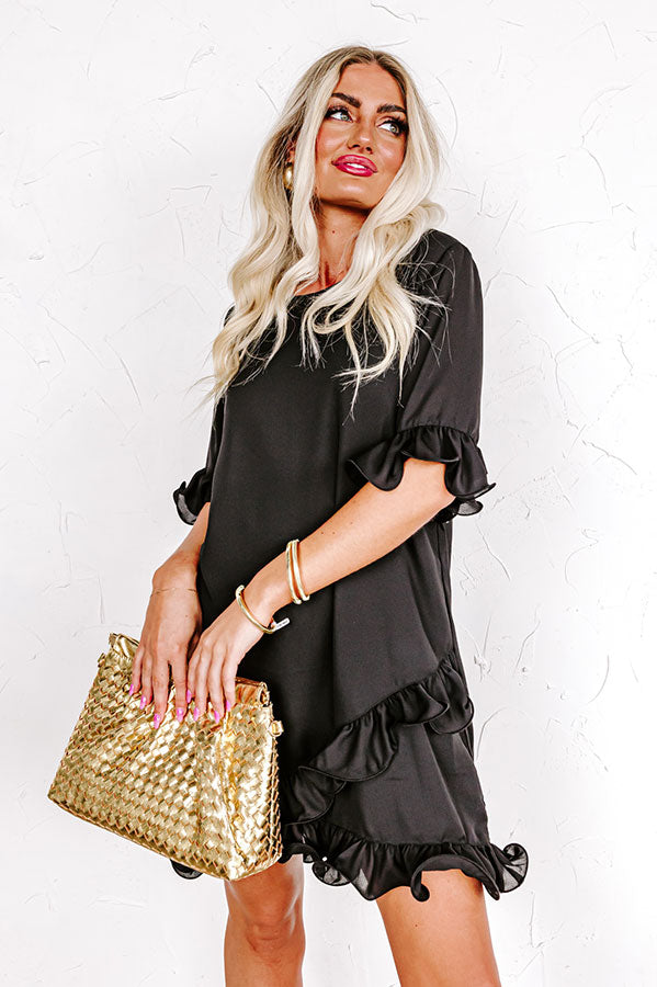 Ready To Dance Shift Dress In Black Image - 4