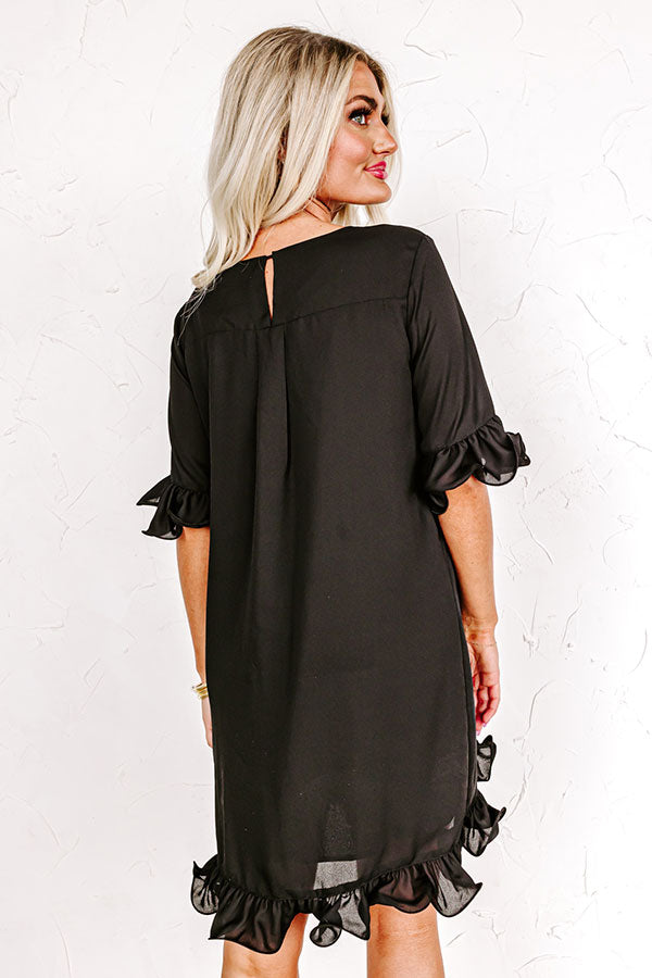 Ready To Dance Shift Dress In Black Image - 3
