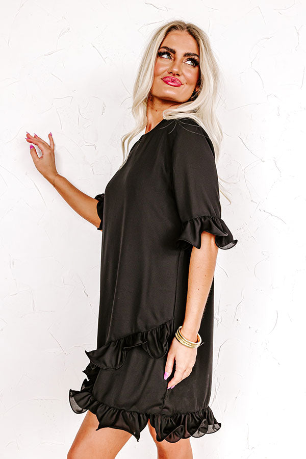 Ready To Dance Shift Dress In Black Image - 5