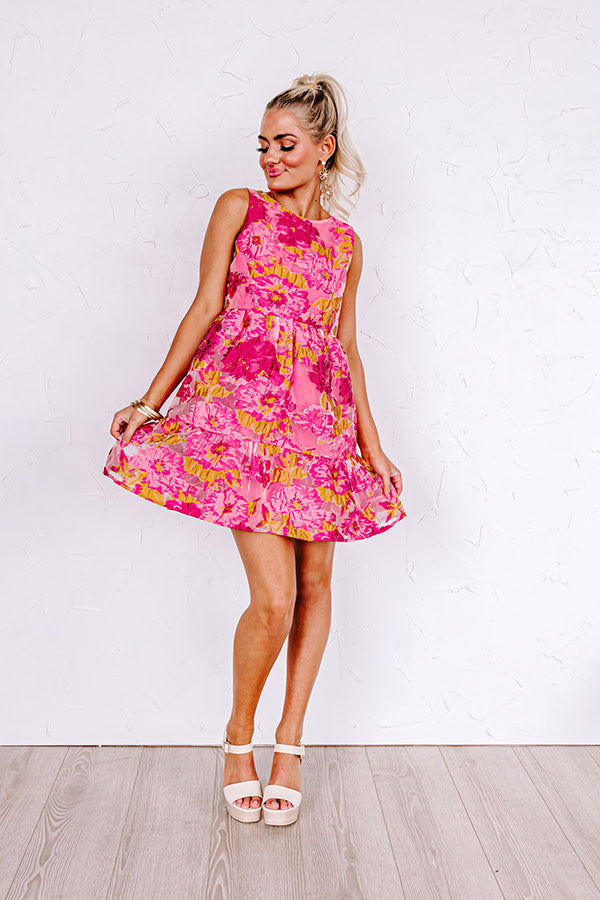 Sparking Romance Floral Mini Dress Image - 2