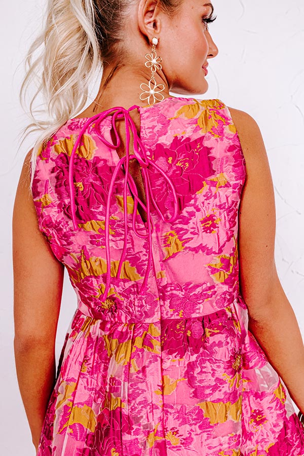 Sparking Romance Floral Mini Dress Image - 5
