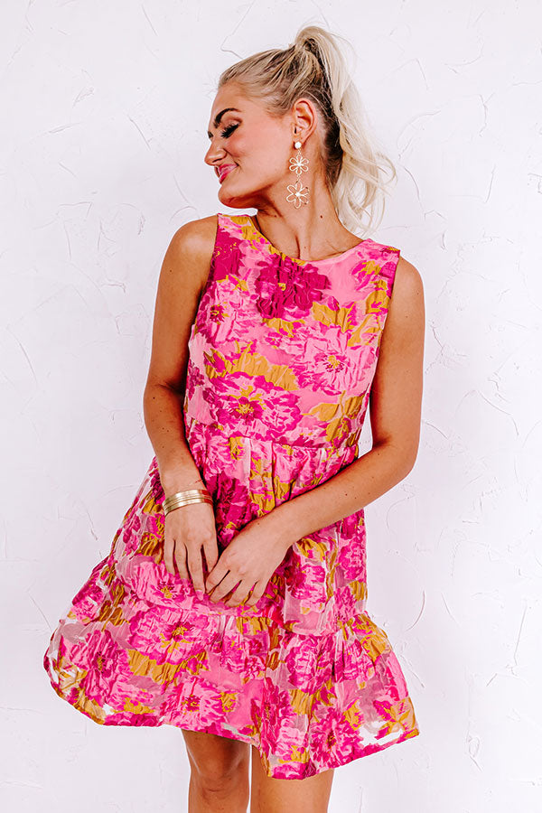 Sparking Romance Floral Mini Dress Image - 1