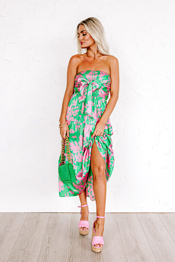 Beachfront Bliss Satin Midi