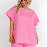 Lattes First Shift Top in Bubblegum Pink Curves Image - 1