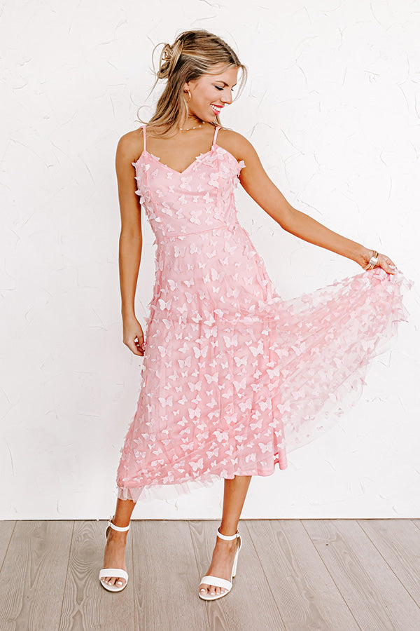 Garden Party Glow Midi in Pink Image - 1