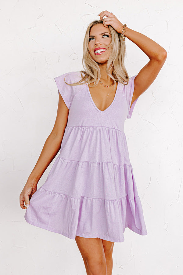 Calm Retreat Babydoll Dress In Lavender Image - 1