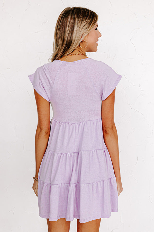 Calm Retreat Babydoll Dress In Lavender Image - 4