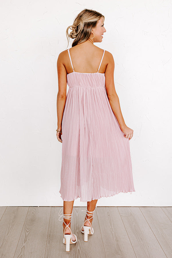 Powerful Love Pleated Midi In Blush Image - 3