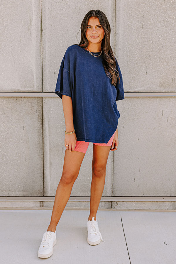 Learn As You Go Shift Tee in Navy Image - 1
