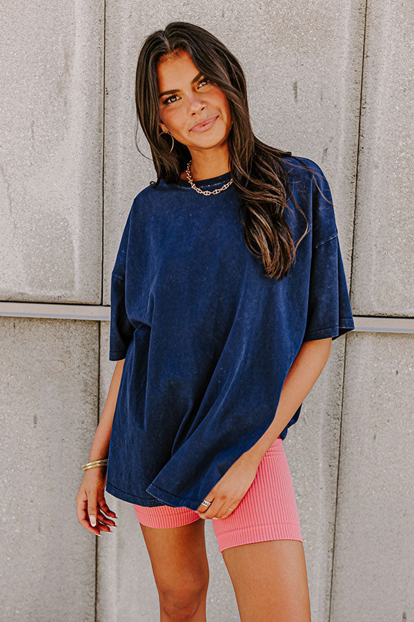 Learn As You Go Shift Tee in Navy Image - 2