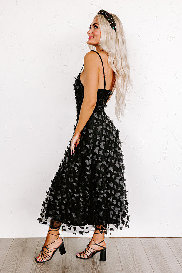 Garden Party Glow Midi in Black Image - 4