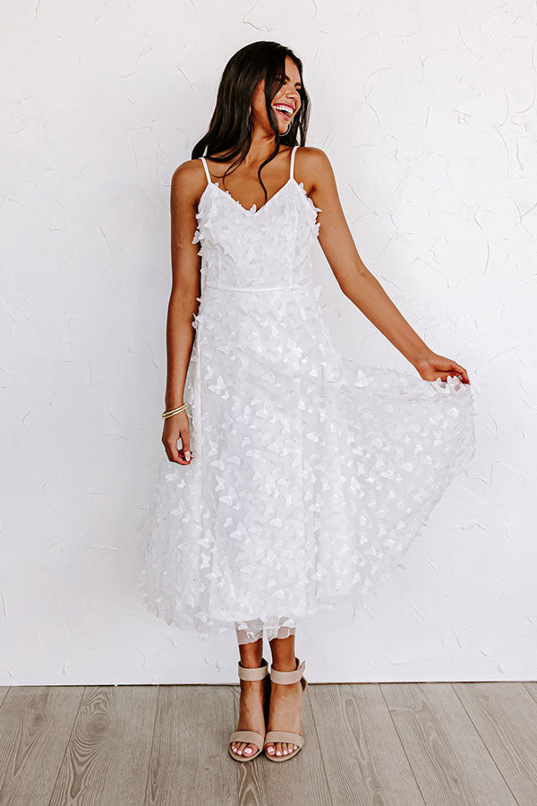 Garden Party Glow Midi in White Image - 4