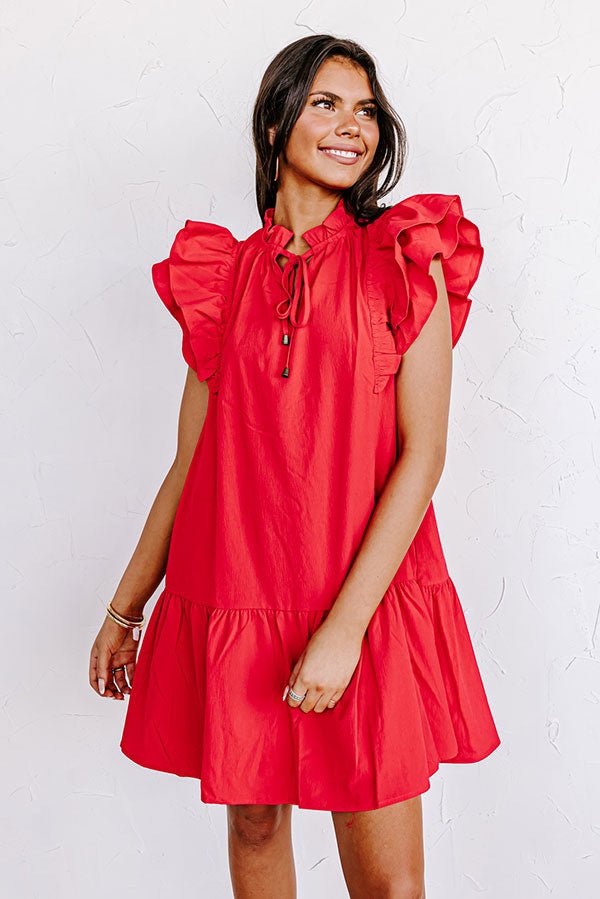 Looking For Peace Shift Dress In Red Image - 5