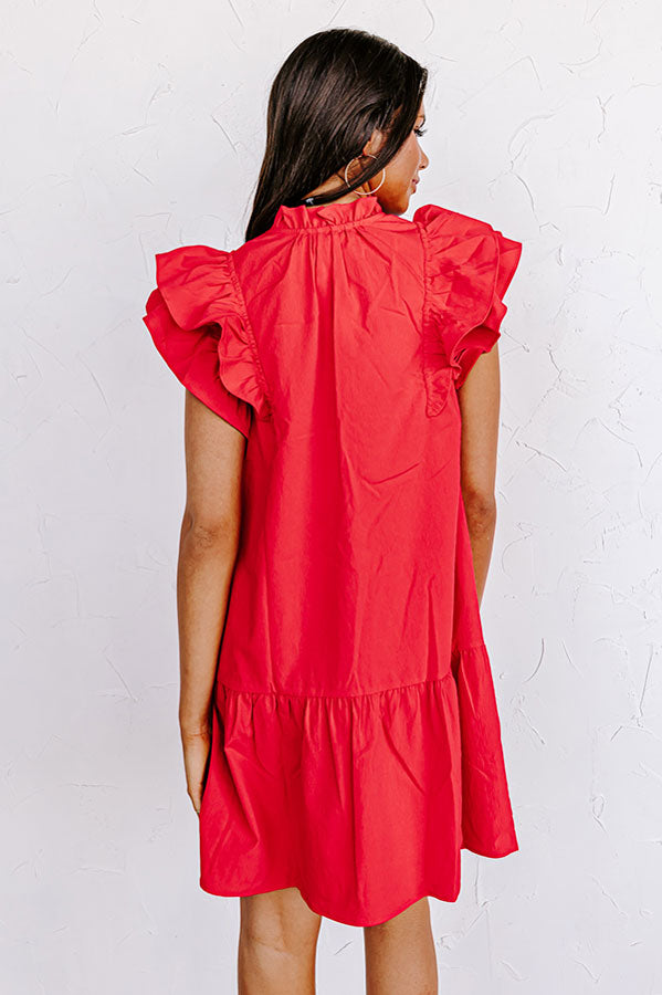 Looking For Peace Shift Dress In Red Image - 4