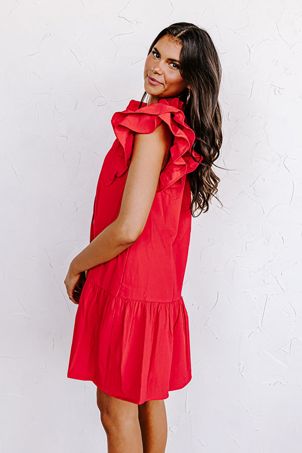 Looking For Peace Shift Dress In Red Image - 3