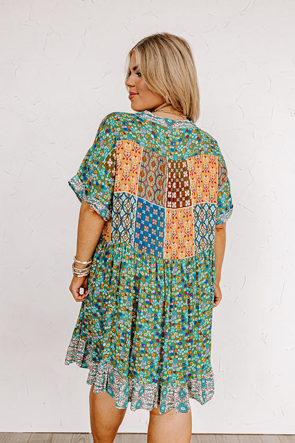 Botanical Bliss Babydoll Dress Curves Image - 4