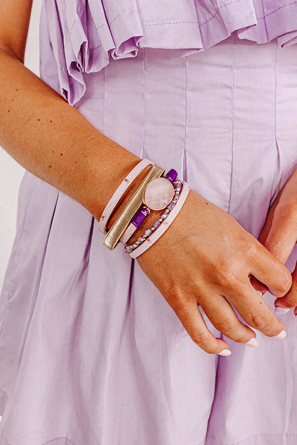 Blissful Break Magnetic Bracelet In Dusty Purple Image - 4